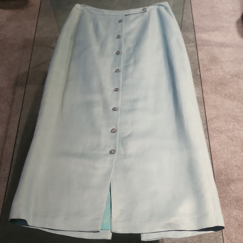 Elegant Blue Button-Down Skirt
